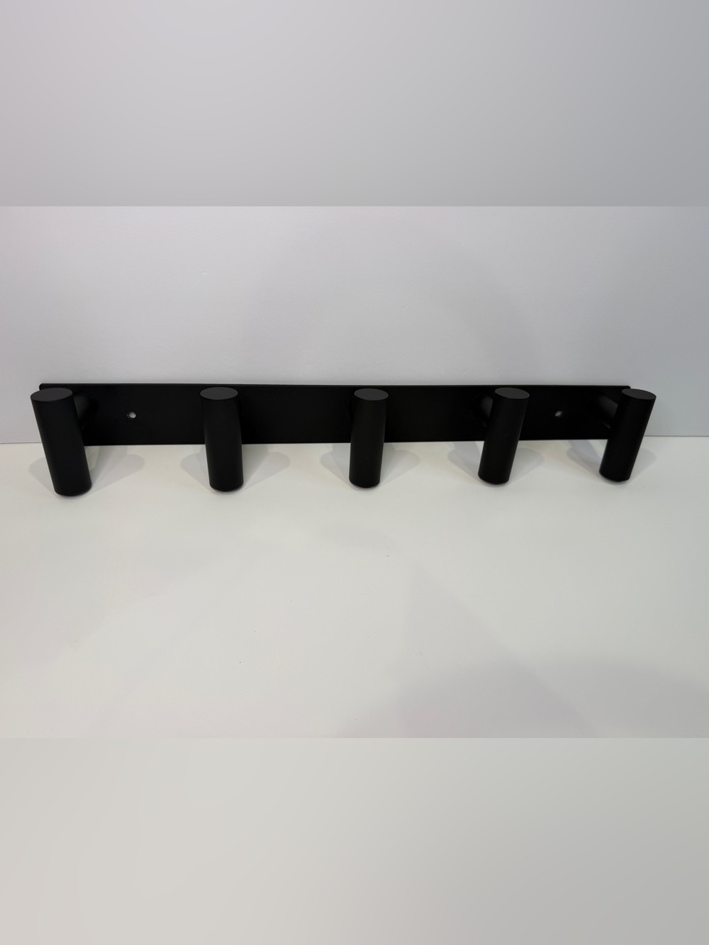 Black Coat Rack Wall Mount, Heavy Duty Coat Hooks with 5 Hooks